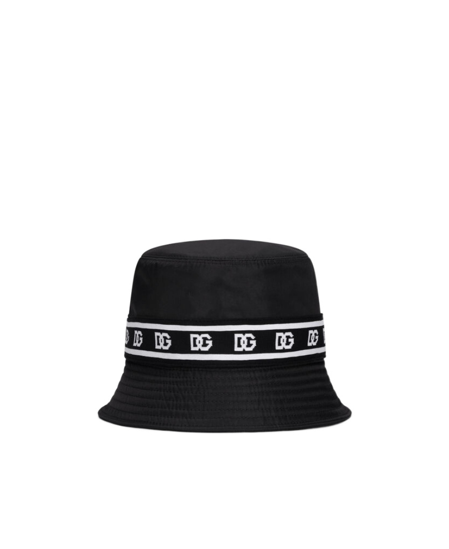 Dolce & Gabbana Logo-tape Fedora Hat In Black