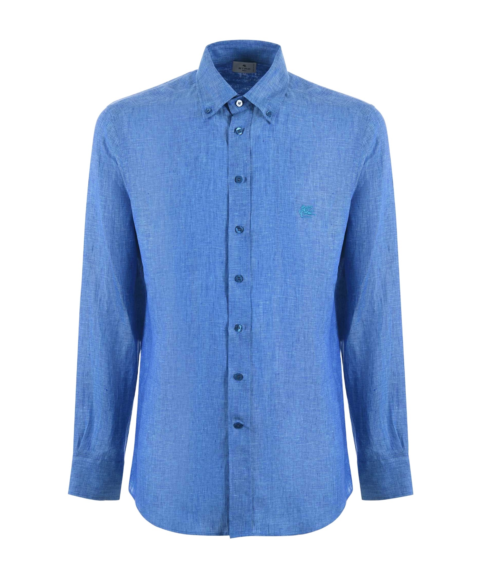 Etro Buttoned Long-sleeved Shirt In Blue