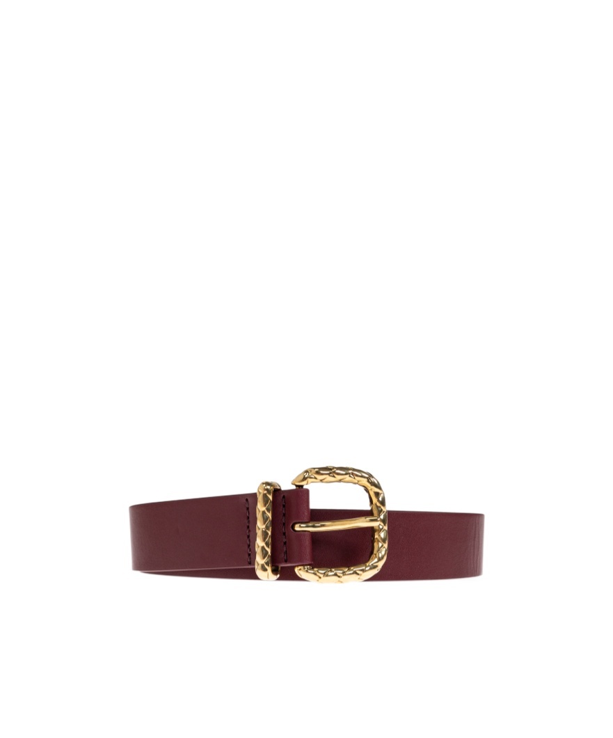 Bottega Veneta Buckle Belt In Red