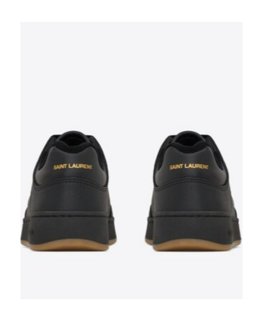 Saint Laurent 20mm Sl61 Low Top Leather Sneakers In Black