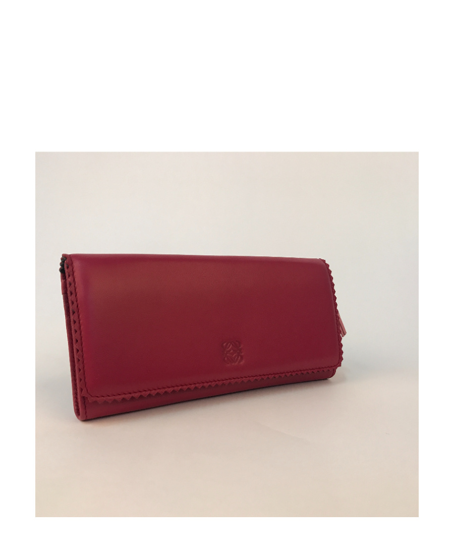 Loewe Zipper Wallet In Red
