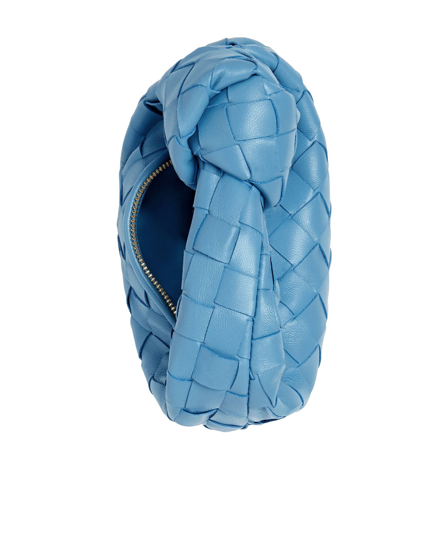 Bottega Veneta Candy Jodie Leather Handbag In Blue