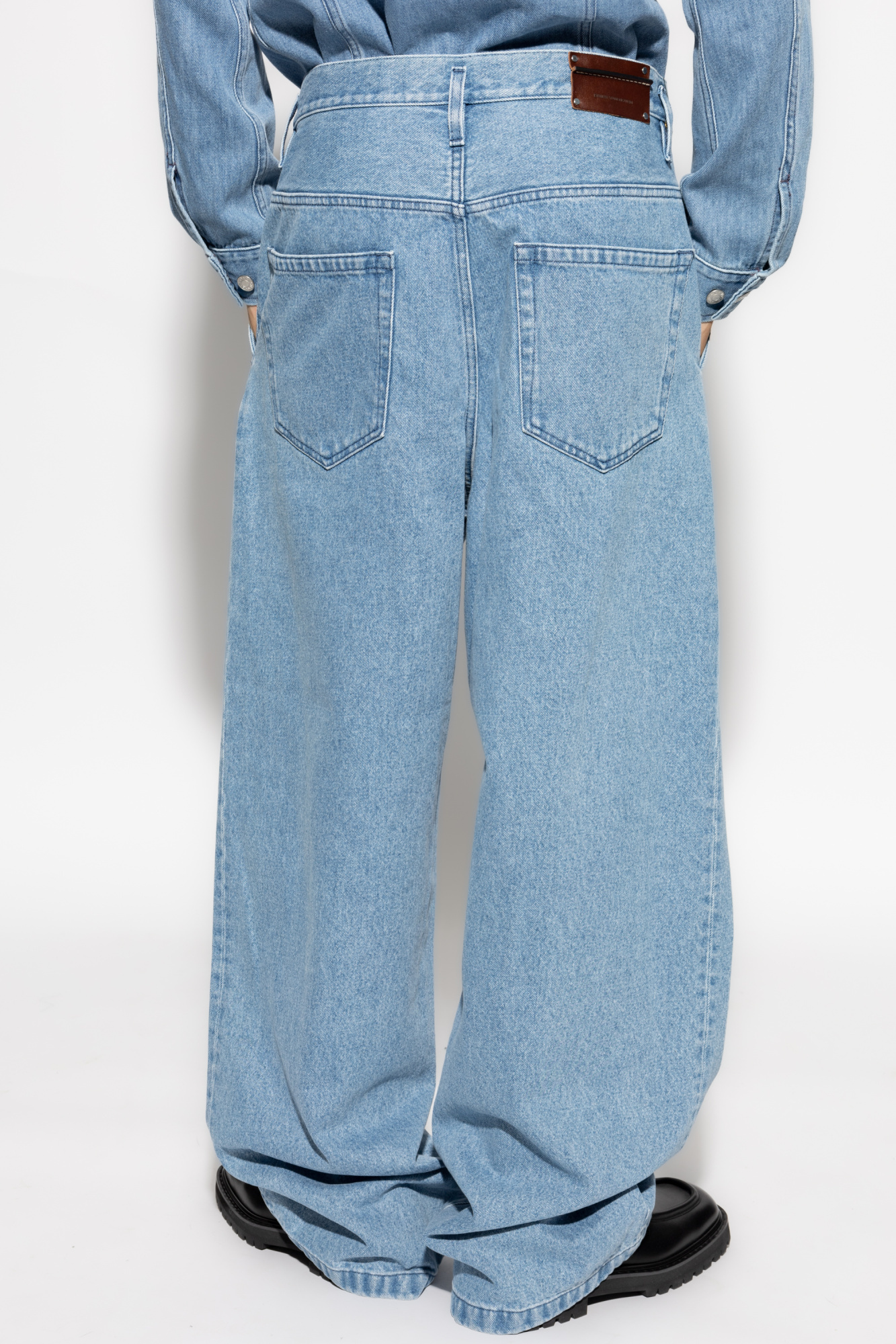 Dries Van Noten Belt-loop Jeans In Blue