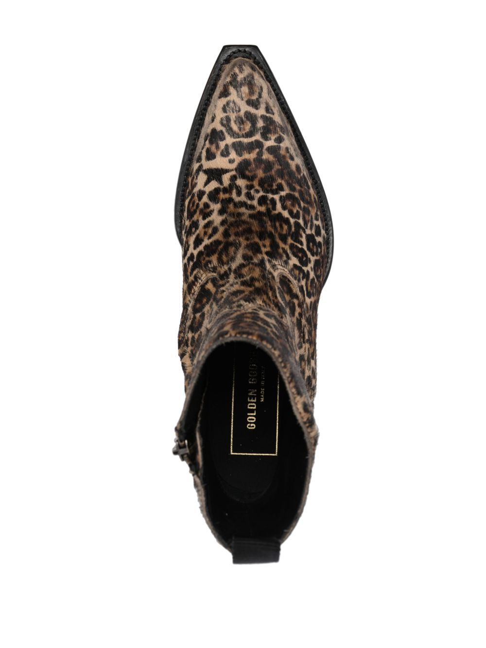 Golden Goose Leopard Print Pointed-toe Boots In Animal Print
