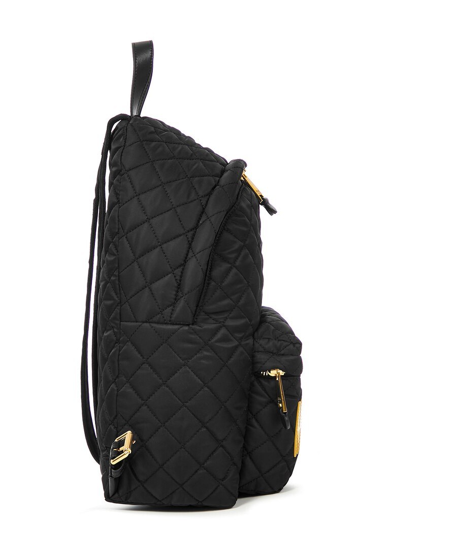Moschino Quilted Backpack In Black