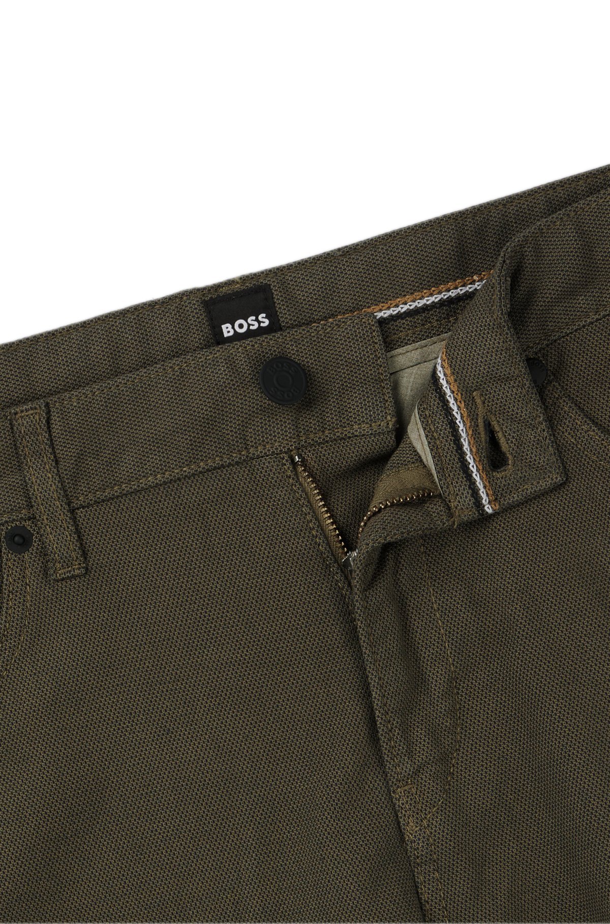 Hugo Boss Slim-cut Cotton Jeans In Green