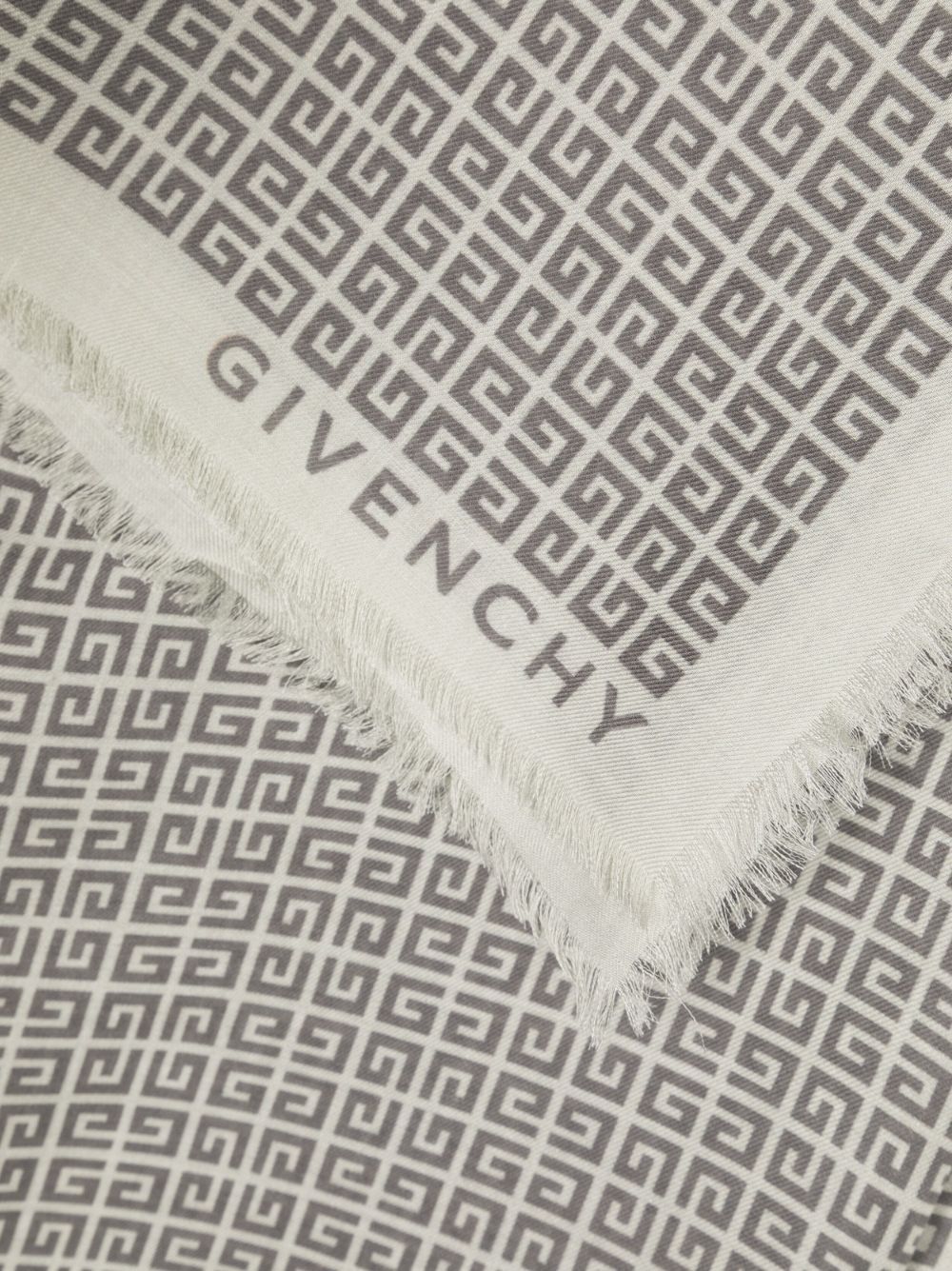 Givenchy Full-length Logo Scarf In Gray