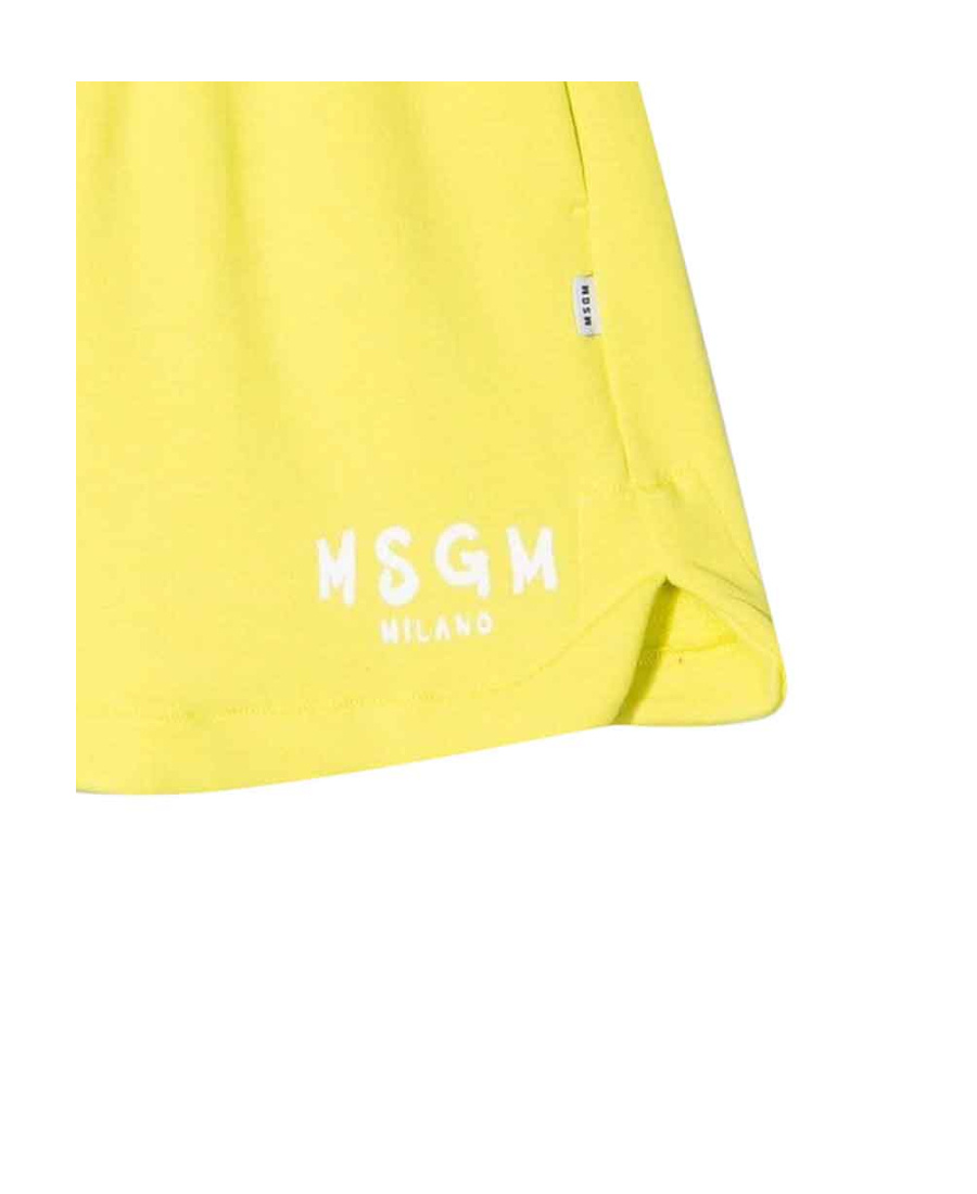 Shop Msgm Emblem Skirt In Yellow