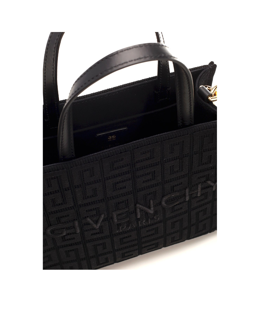 Shop Givenchy Mini G-tote Canvas Tote Bag In Black