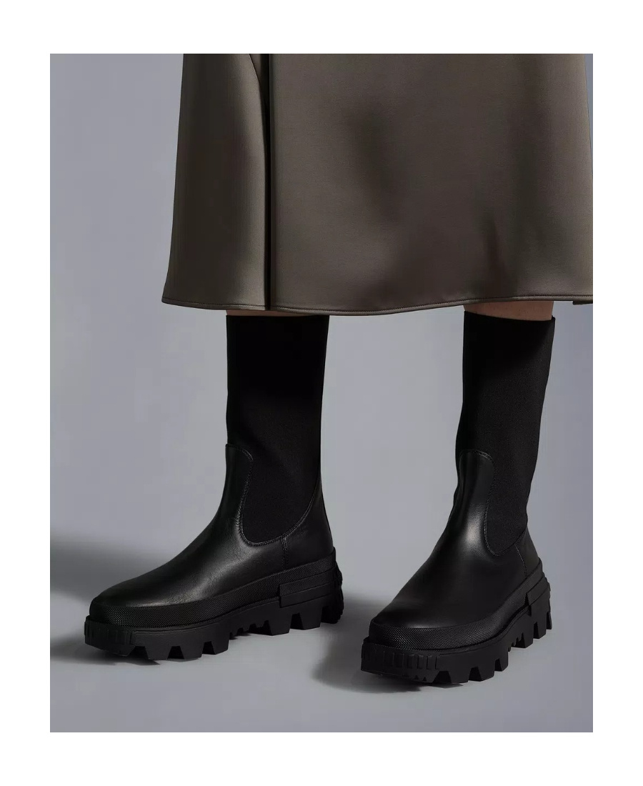 Moncler Neue Chelsea High Ankle Boots In Black