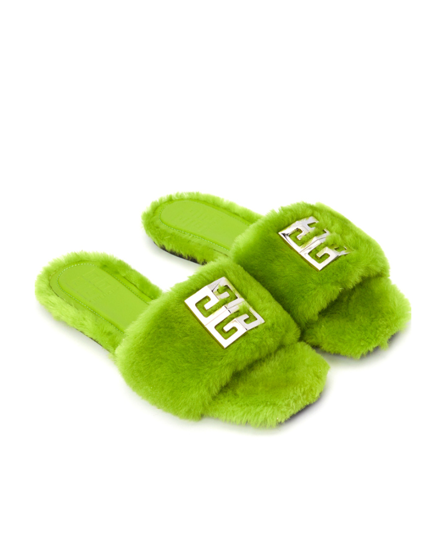 Givenchy Open-toed Slippers In Green