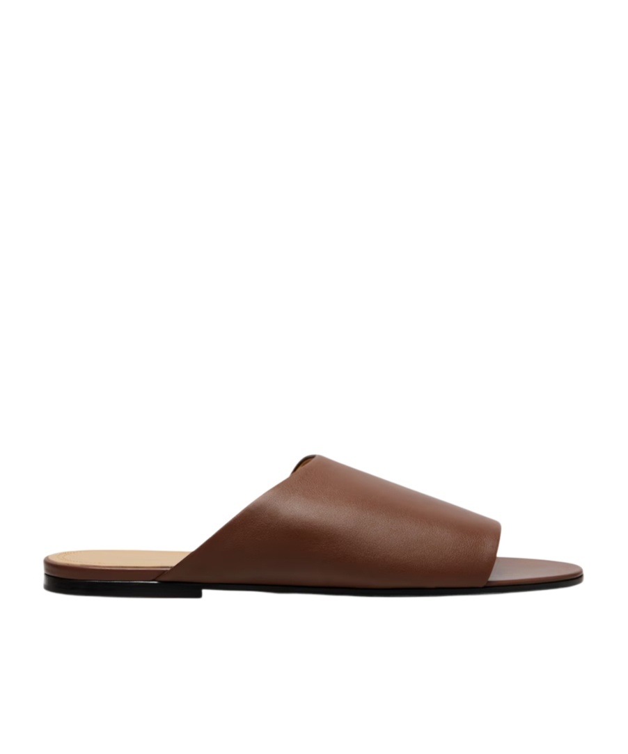 The Row Almond-toe Slippers In Brown