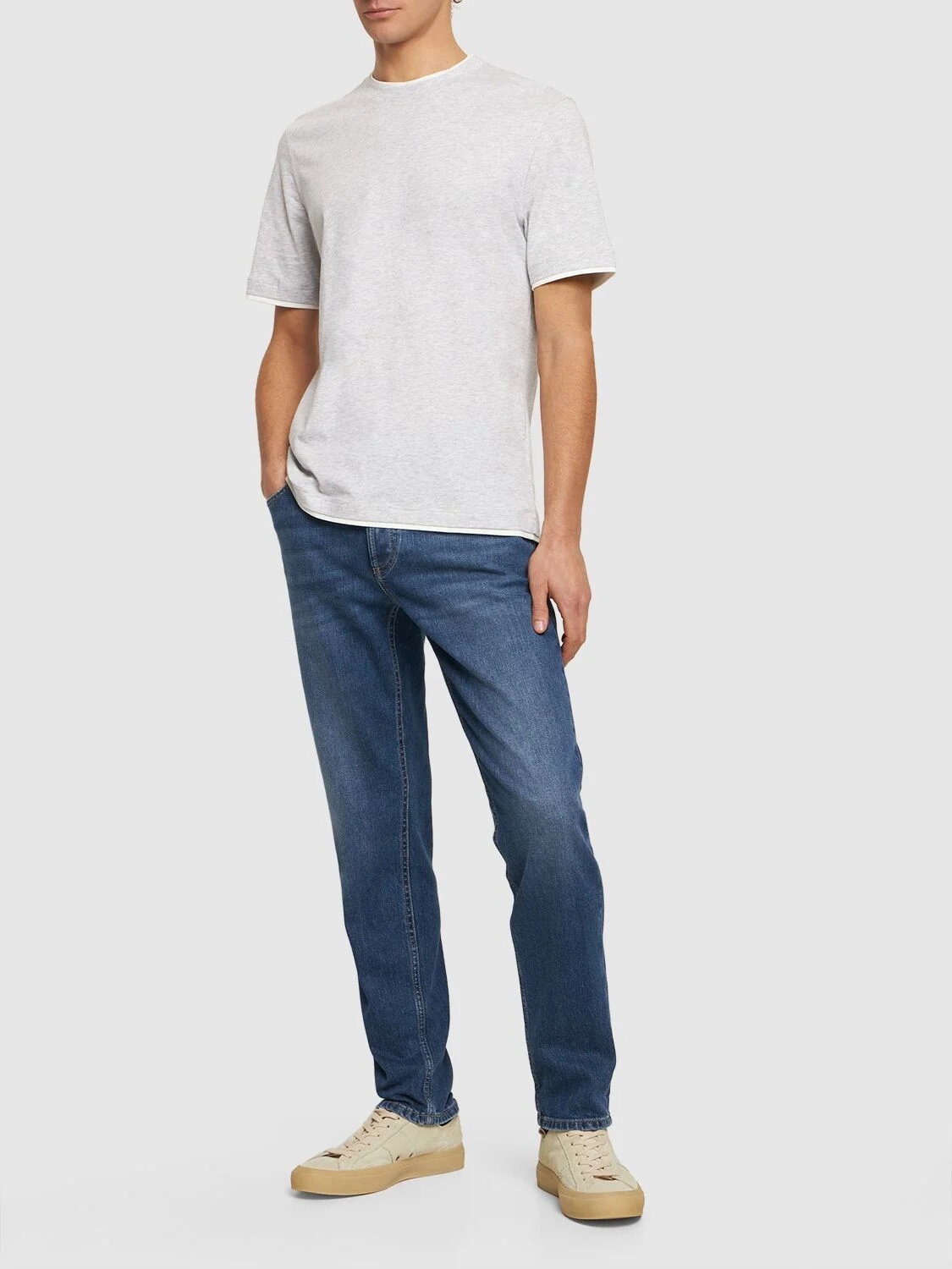 Brunello Cucinelli Layered Design T-shirt