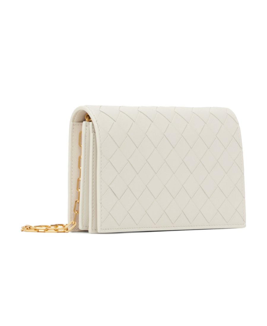 Bottega Veneta Mini Chain Shoulder Bag In White
