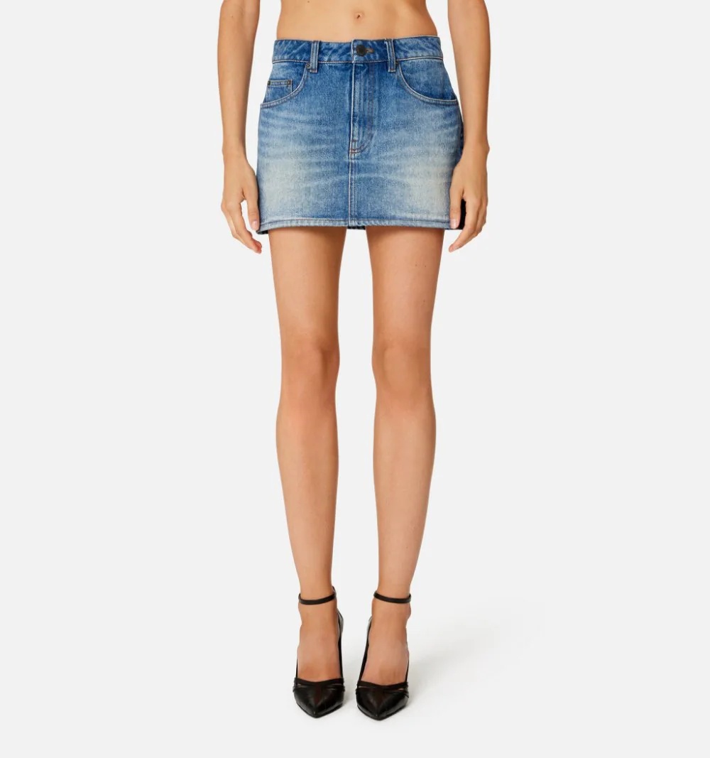 AMI ALEXANDRE MATTIUSSI DENIM MINI SKIRT