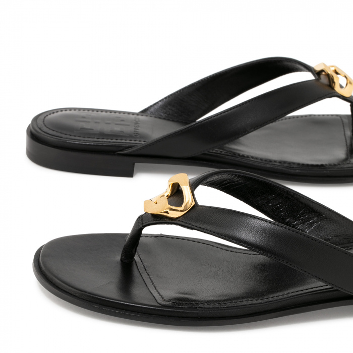 GIVENCHY G CHAIN BUCKLE SANDALS 