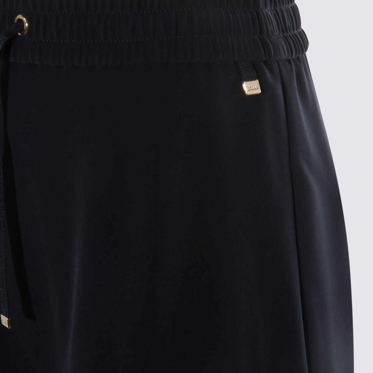Herno Drawstring Flared Skirt In Black