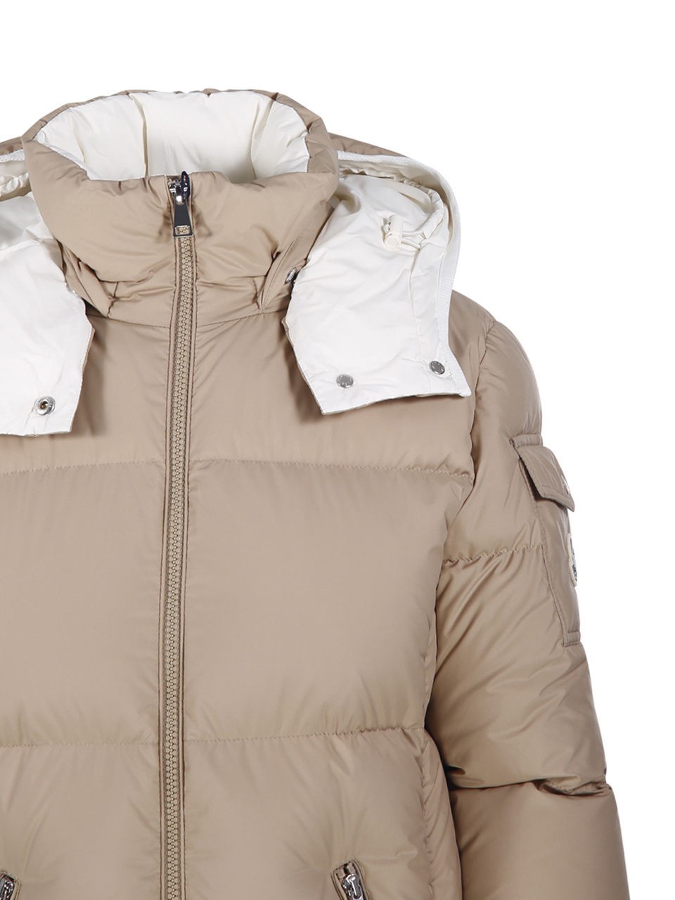 Moncler Fourmines Hooded Short Down Jacket In Animal Print