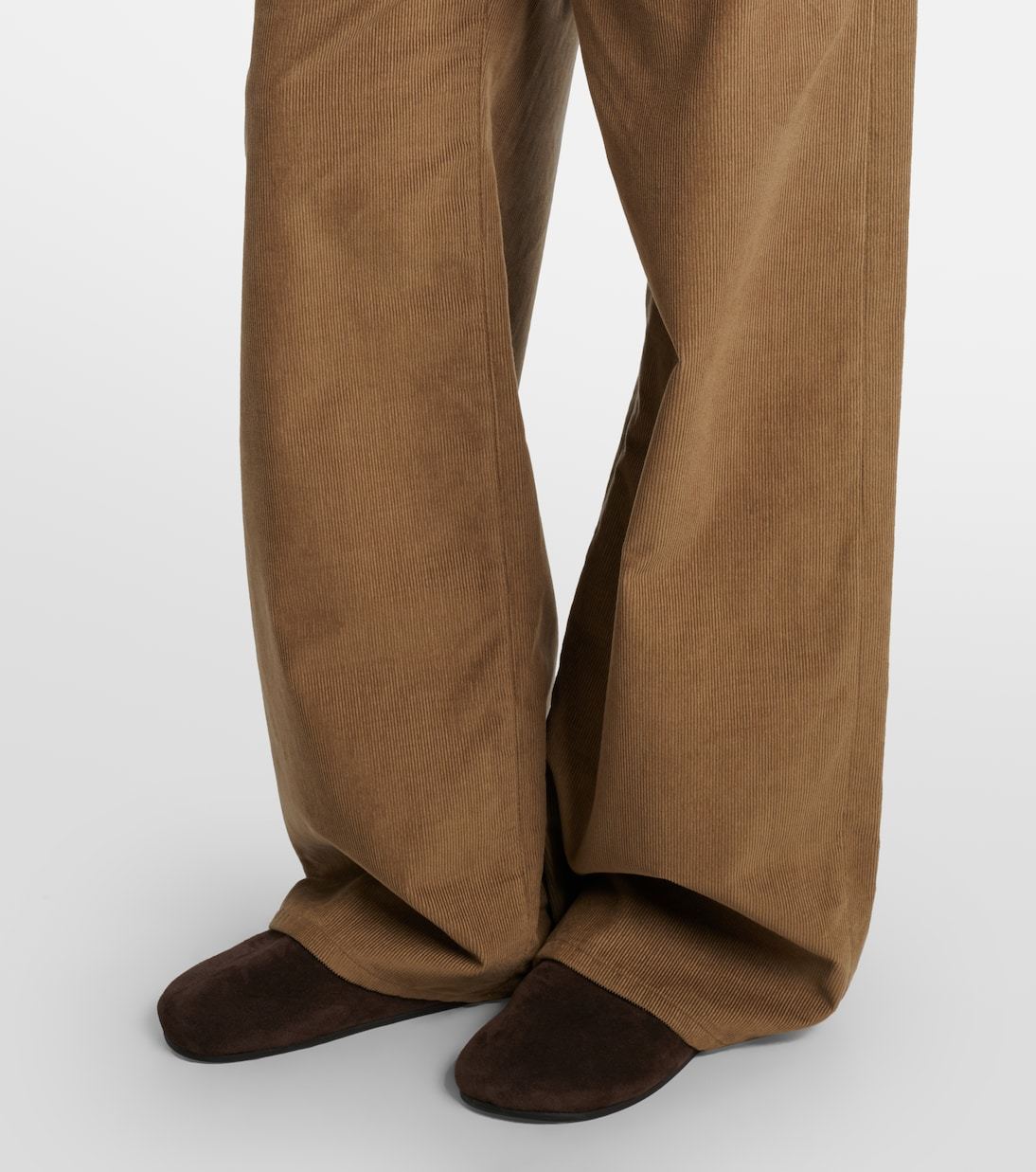 The Row Eglitta Corduroy Straight Leg Pants In Brown