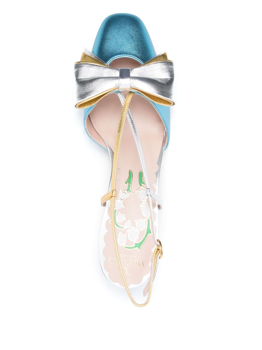 Valentino Bowow Leather Pumps In Multi