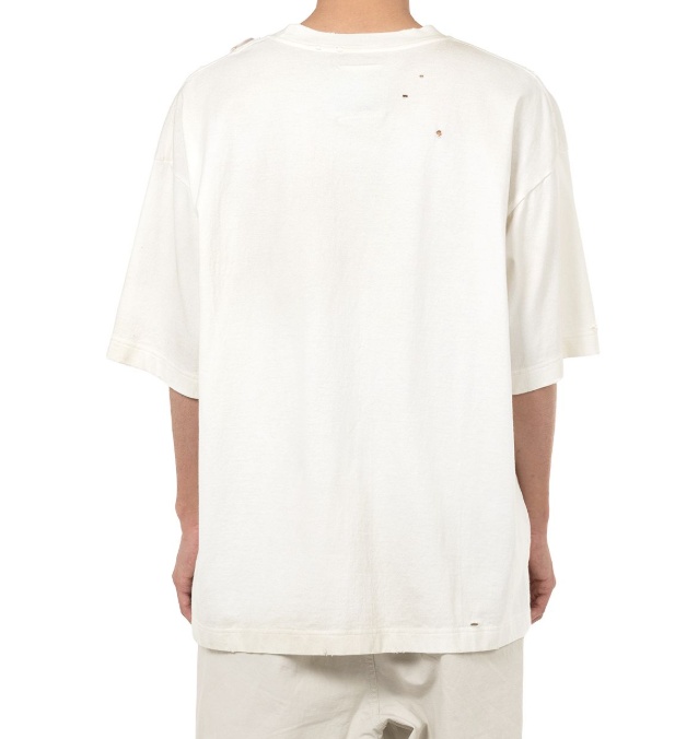 Miharayasuhiro Cat-print Distressed T-shirt In White