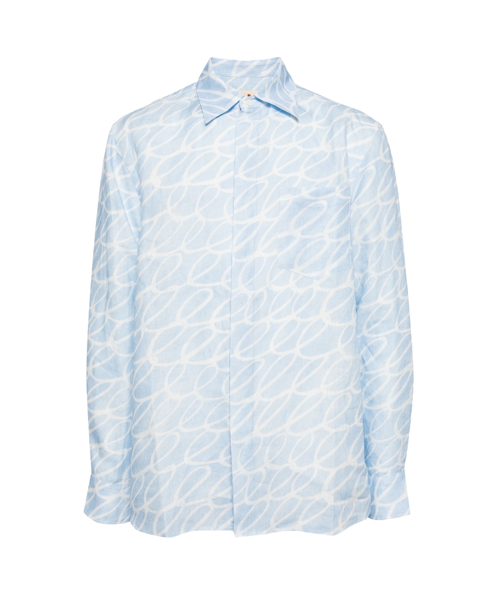 Shop Marni Echoes-print Linen Shirt In White