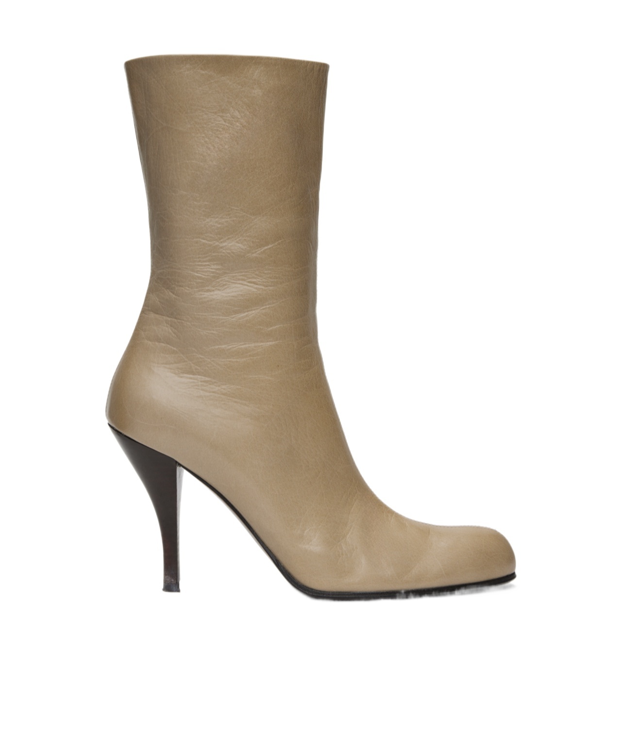 The Row Beige Liv Natural Kid Leather Boots In Brown