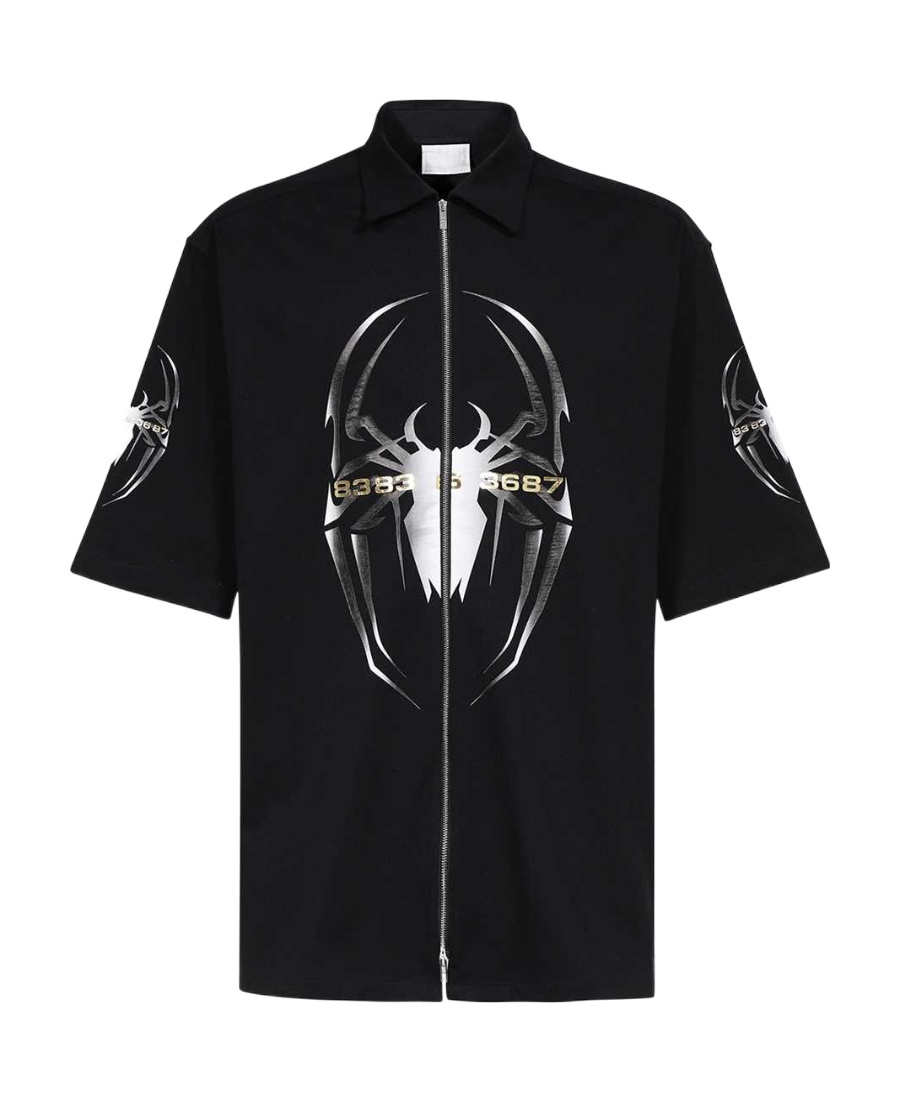 Shop Vtmnts Zippered Shirt In Black