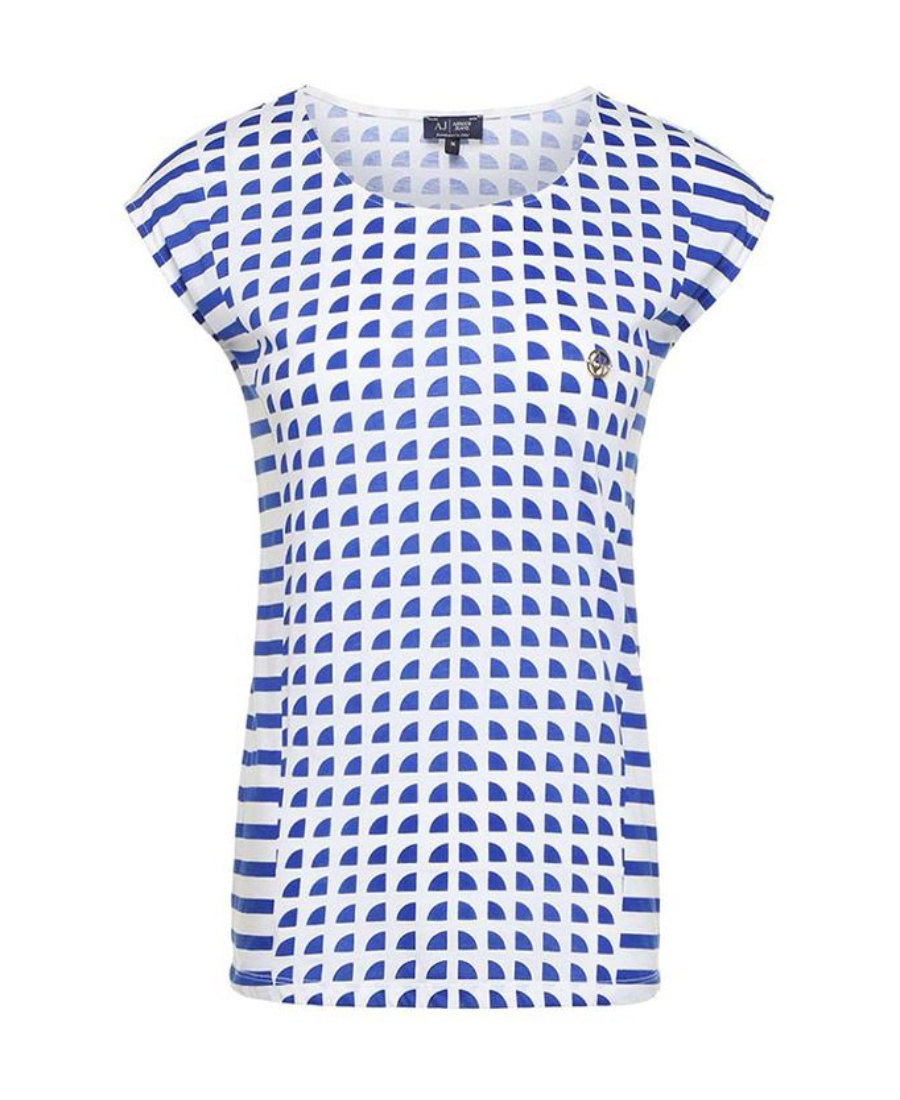 Shop Armani Jeans Printed T-shirt In White