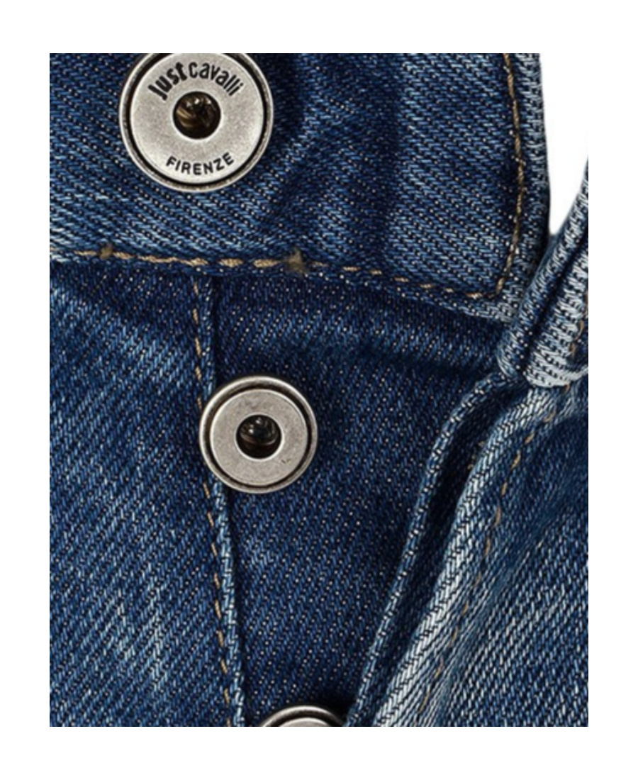 Just Cavalli Mid-waist Stretch Jeans In Blue