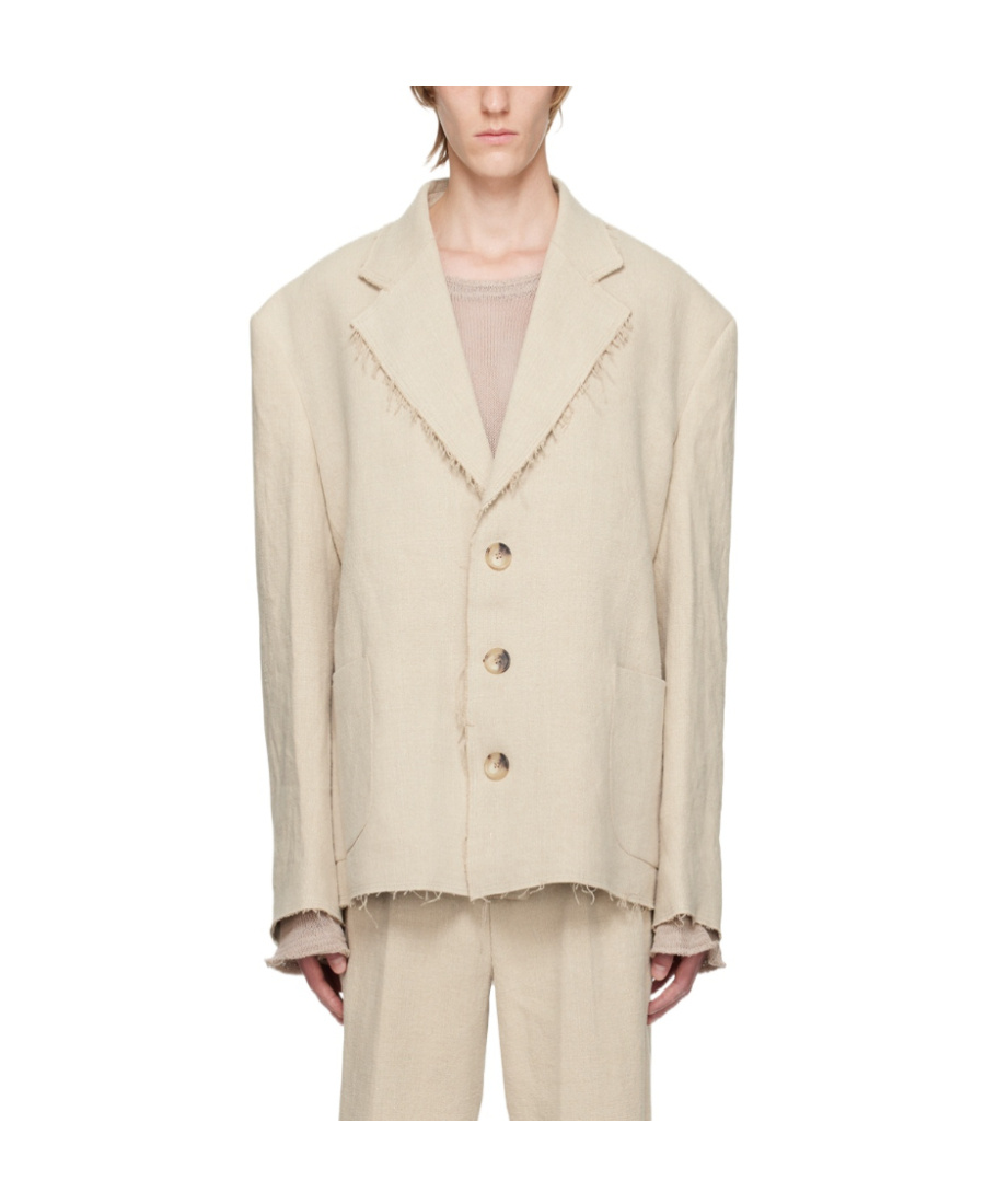 Misbhv Logo Suit Jacket In Nude