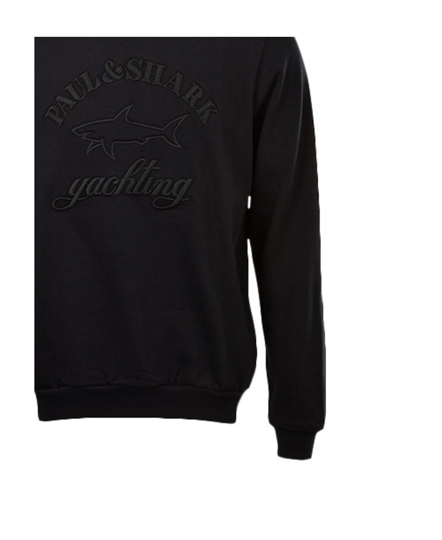 Paul & Shark Round-necked Logo Sweater In Black