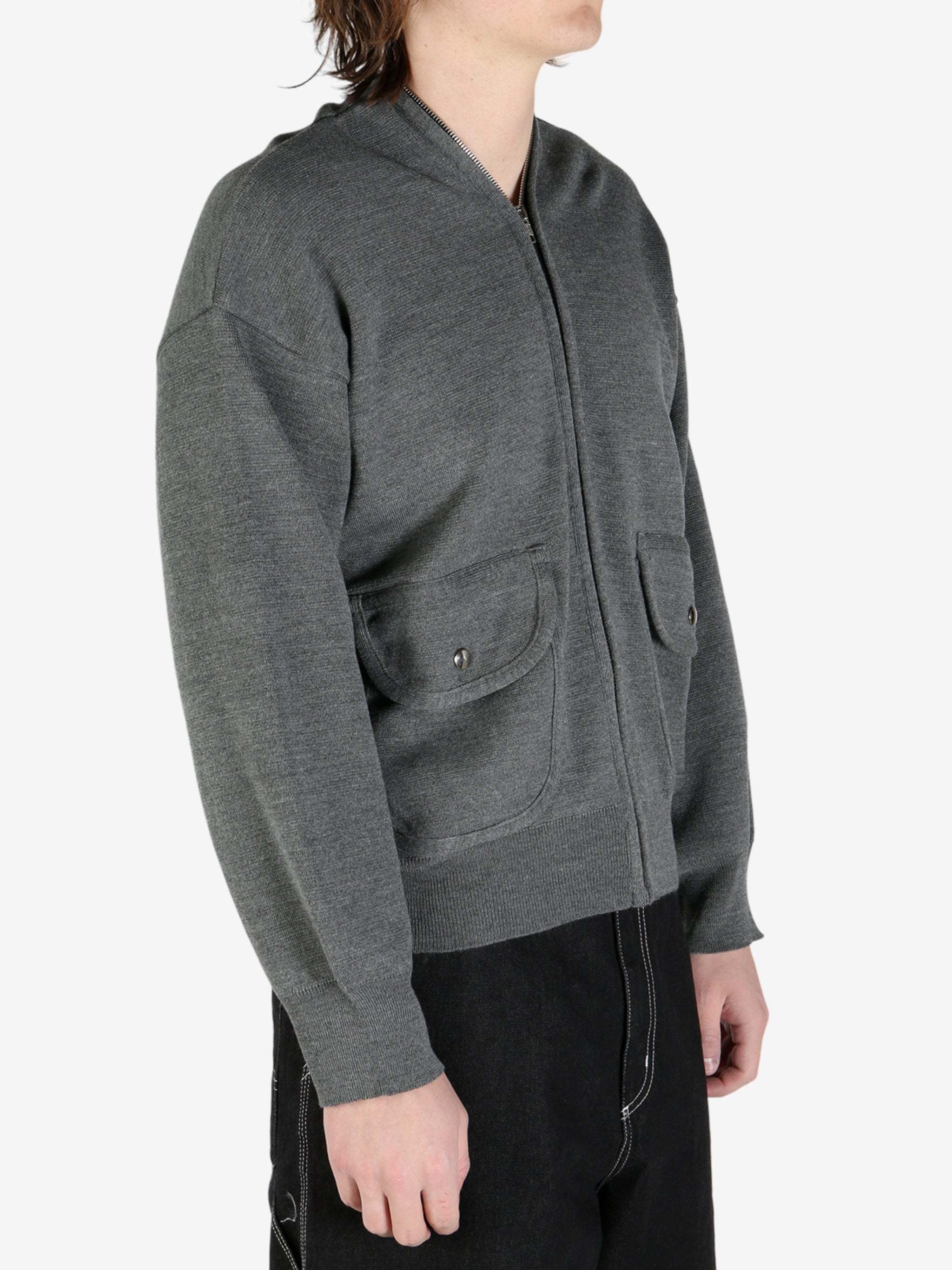 Magliano Gerri Knitted Bomber In Darkgrey