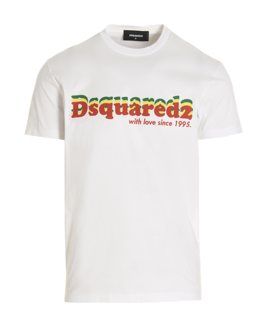 Shop Dsquared2 Logo-print Cotton T-shirt In White