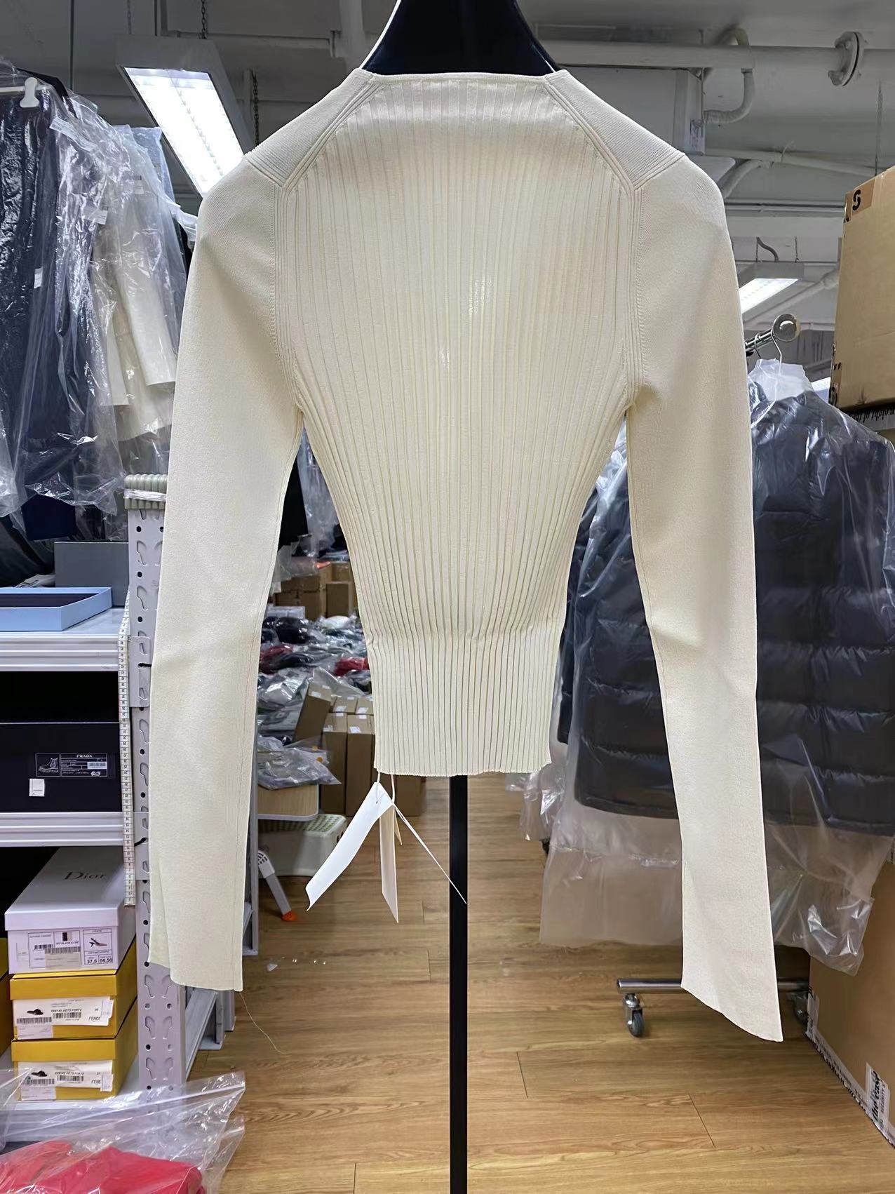Shop Jil Sander V-neck Sweater In Nude