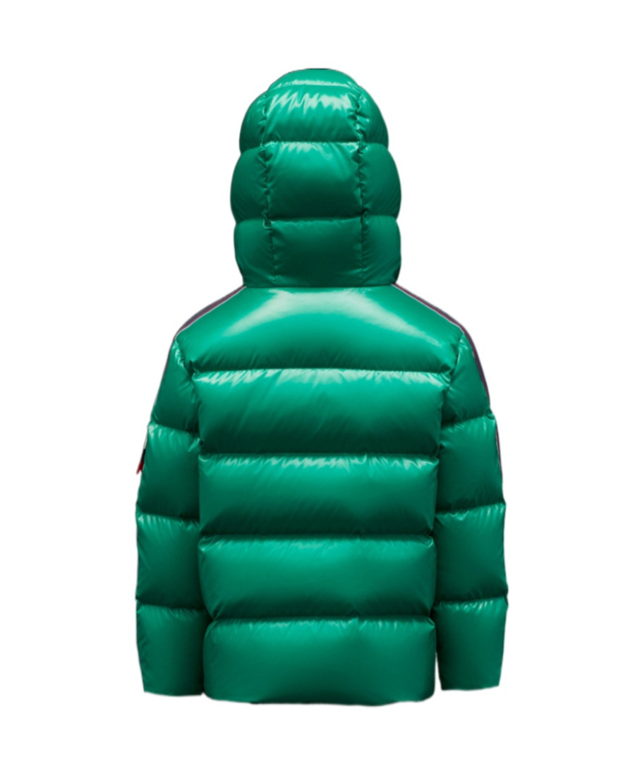 Moncler Logo-patch Puffer Coat In Green