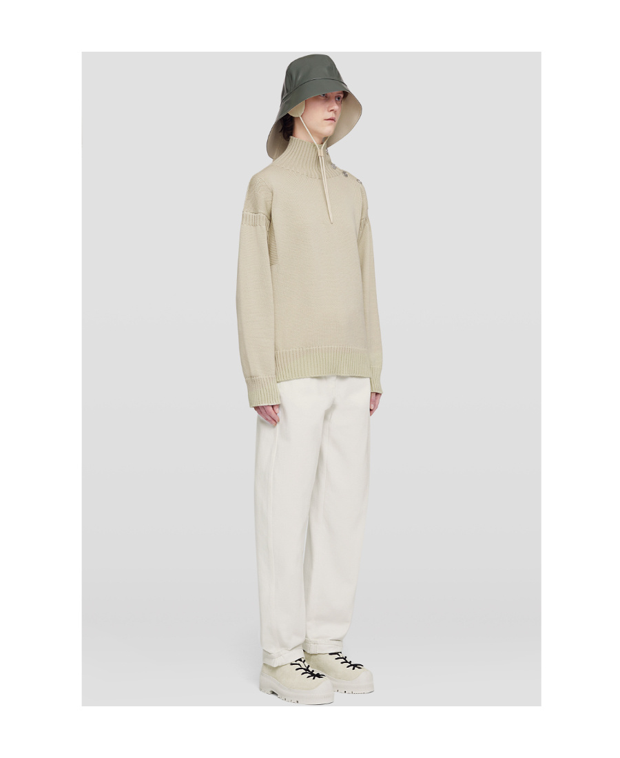 Jil Sander High-waisted Wide-leg Jeans In White