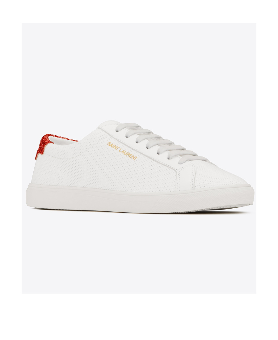 Saint Laurent Low-strapped Casual Sneakers In White
