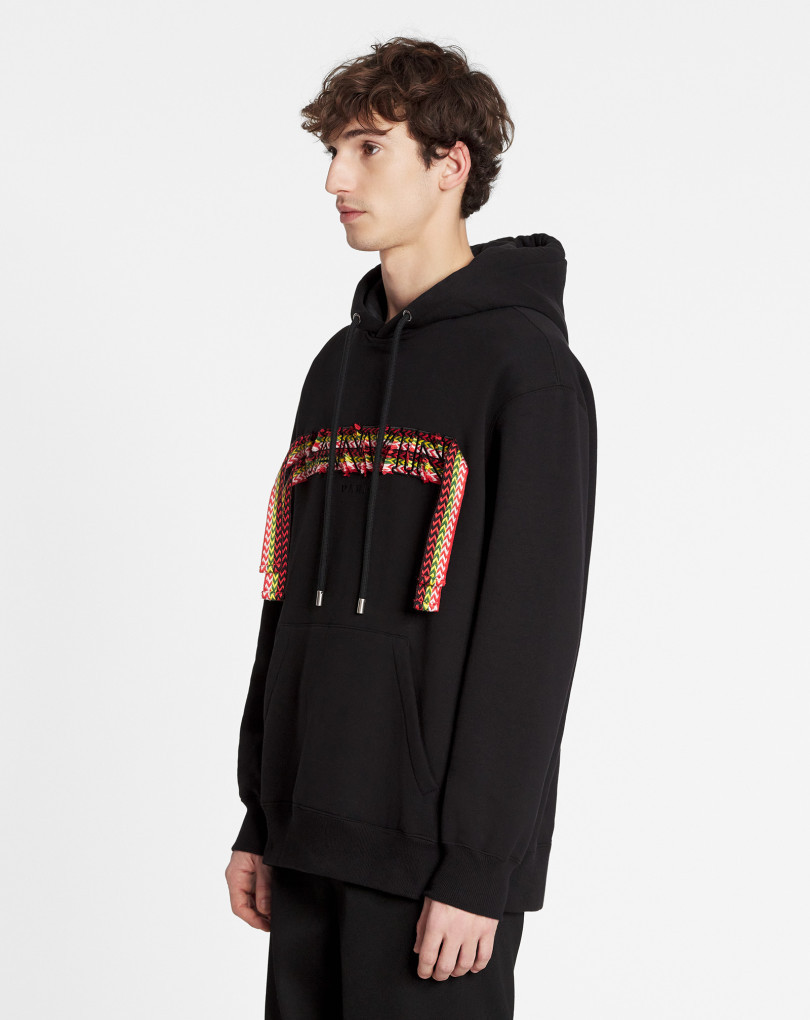 Lanvin Curblace Oversized Hoodie In Black