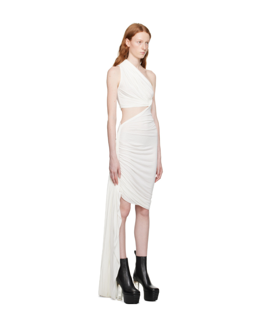 Rick Owens White Ophelia Minidress In White
