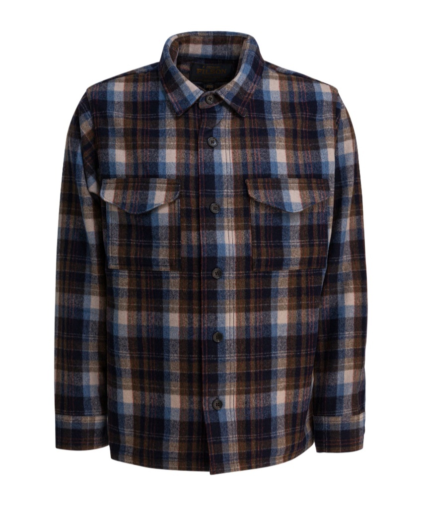 Filson Wool Overshirt Jacket In Blue