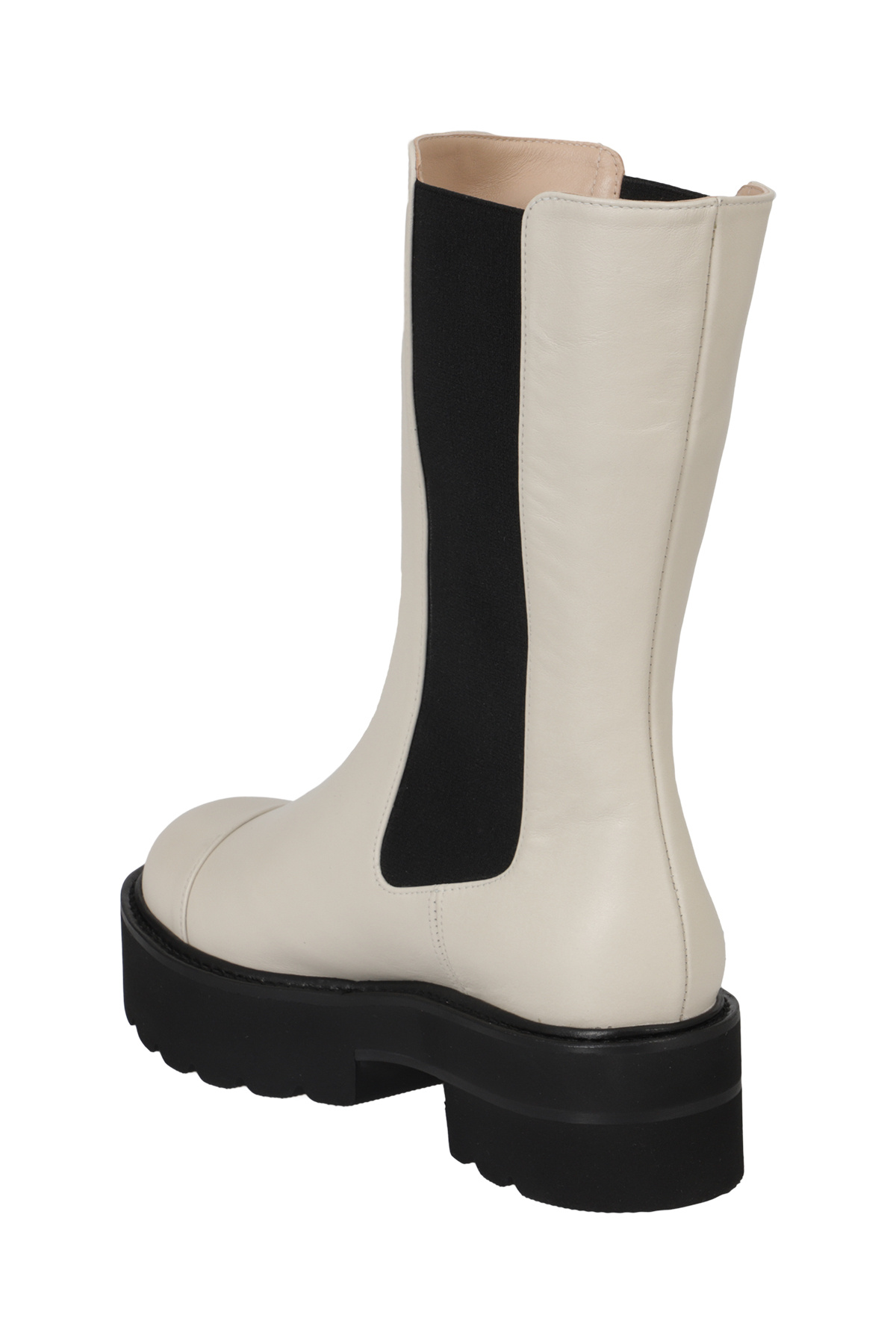Stuart Weitzman Presley Chelsea Ankle Boots In White