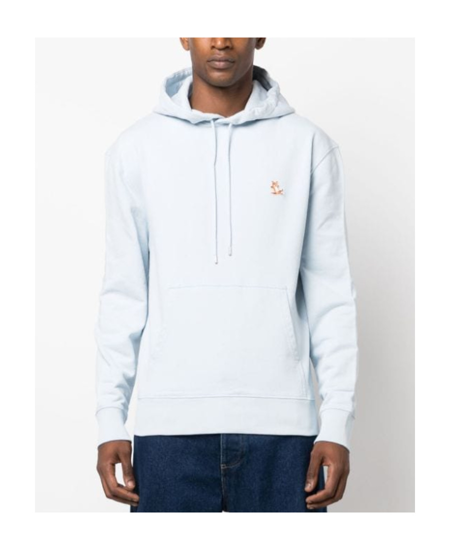 MAISON KITSUNÉ MAISON KITSUNÉ FOX EMBROIDERED DRAWSTRING HOODIE