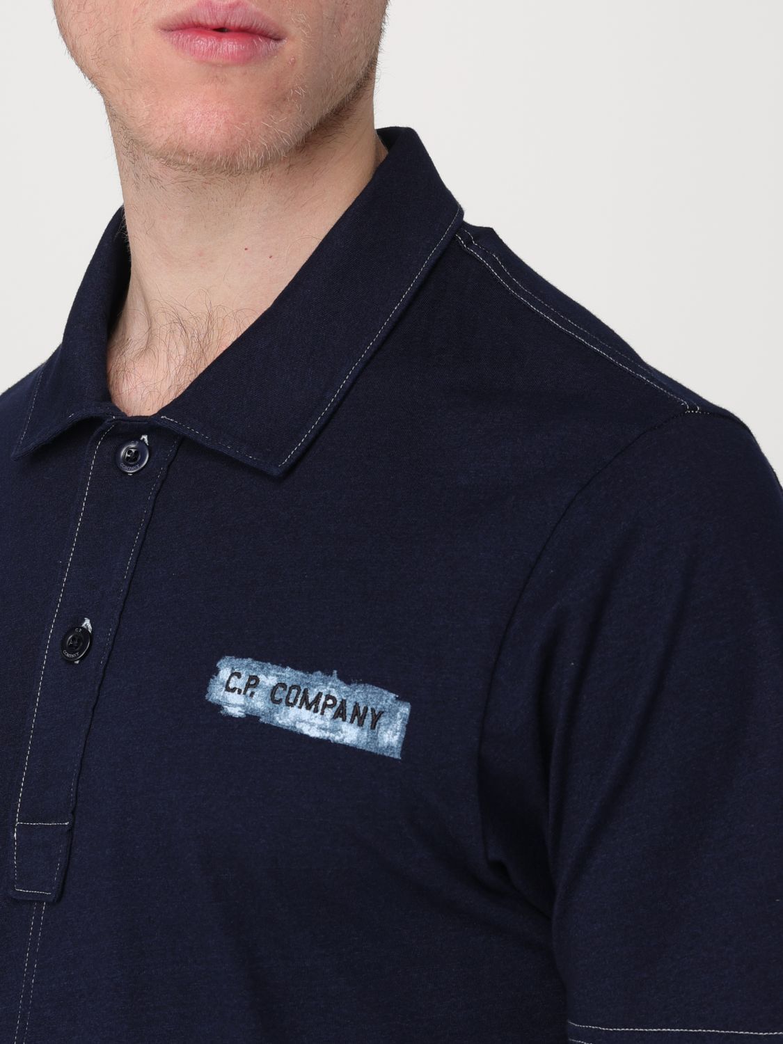 C.p. Company Short-sleeved Polo Shirt In Black