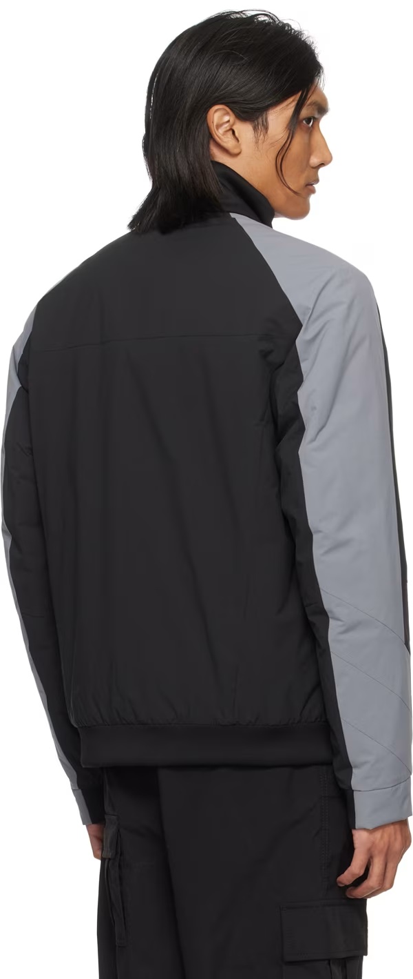 Hugo Boss Branded Sleeve Pocket Spliced Cotton Suit In Black