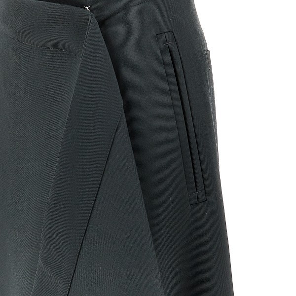Ami Alexandre Mattiussi Ami Paris Wrapped Midi Skirt In Black