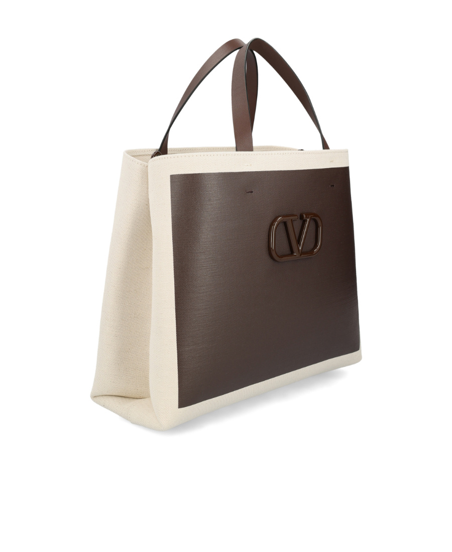 Valentino Vlogo Two-tone Tote Bag In Multicolor