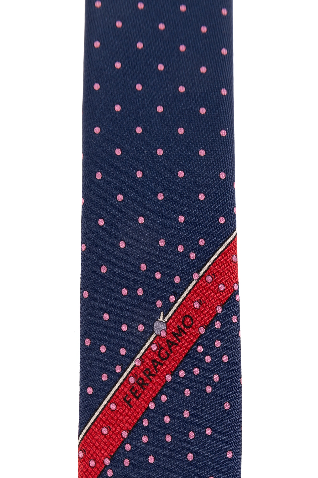 Ferragamo Logo Tie In Blue