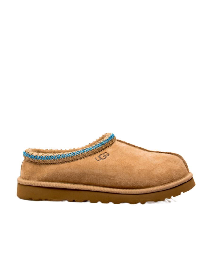 Ugg Tasman Suede Flat Mules In Brown