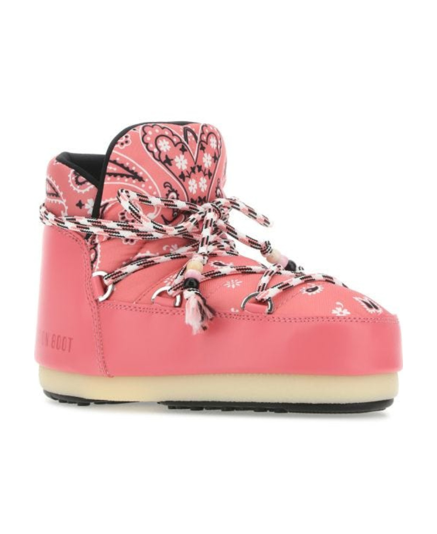 Alanui + Moon Boot Bandana-print Shell And Faux Leather Snow Boots In Multicolor